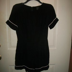 Forever 21 black short sleeved romper size S